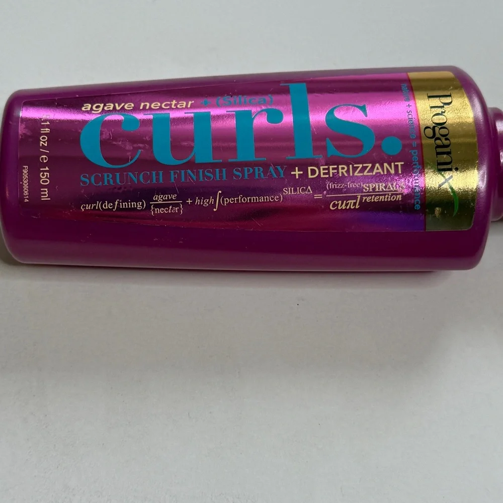 Proganix Curls Scrunch Finish Spray & Defrizzant Agave Nectar Silica Hair Care